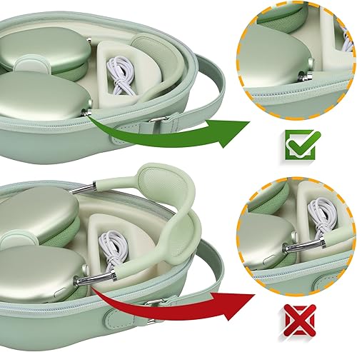 Miniatura 5 de Funda rígida de transporte para auriculares inalámbricos Apple AirPods Max, auriculares Bluetooth para viajes, funda protectora para auriculares,