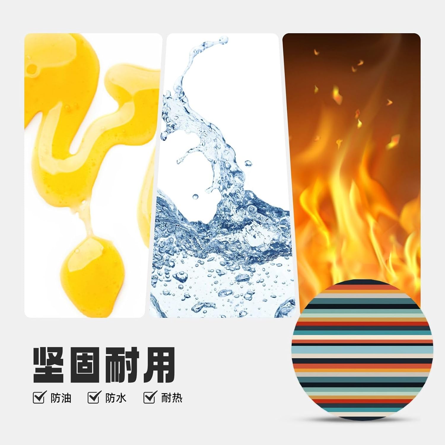 Round Acrylic Fridge Magnets Fashion Striped Magnetic Refrigerator Sticker Funny Cute Refrigerator Decorative Magnets for Fridge Office Whiteboard Kitchen Cabinets Locker image 3