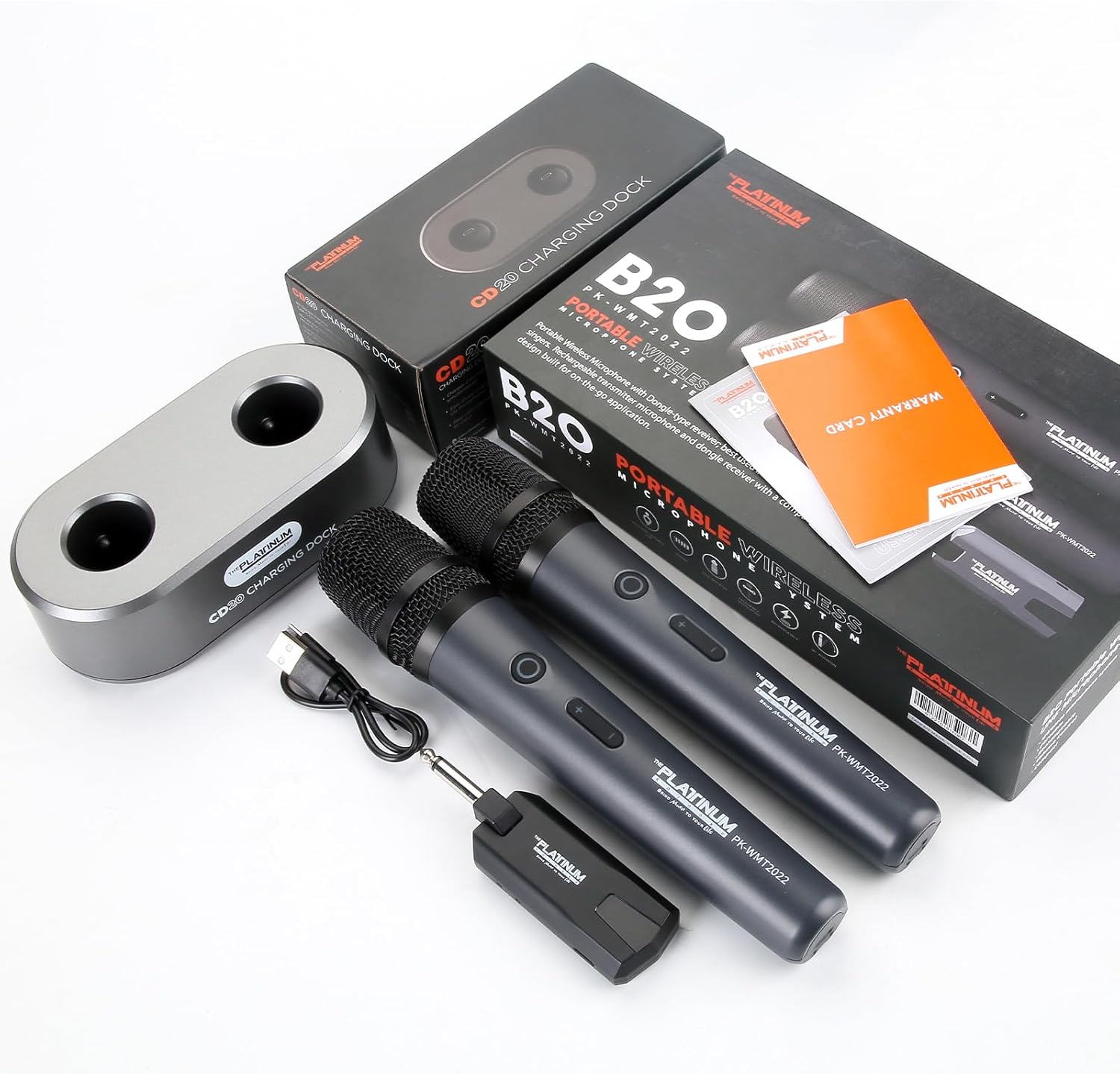 The Platinum Wireless Microphone for mic Input UHF Metal Dynamic Handheld Multipurpose mic with Base and Rechargeable Receiver 160ft Range Suitable for Karaoke Machine/Amplifier Speake/Mixer - Image 7