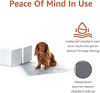 Vista 4 de Yaxa Basics Almohadillas para control de olor de carbón para perros y cachorros, 5 capas a prueba de fugas súper absorbentes, superficie de secado
