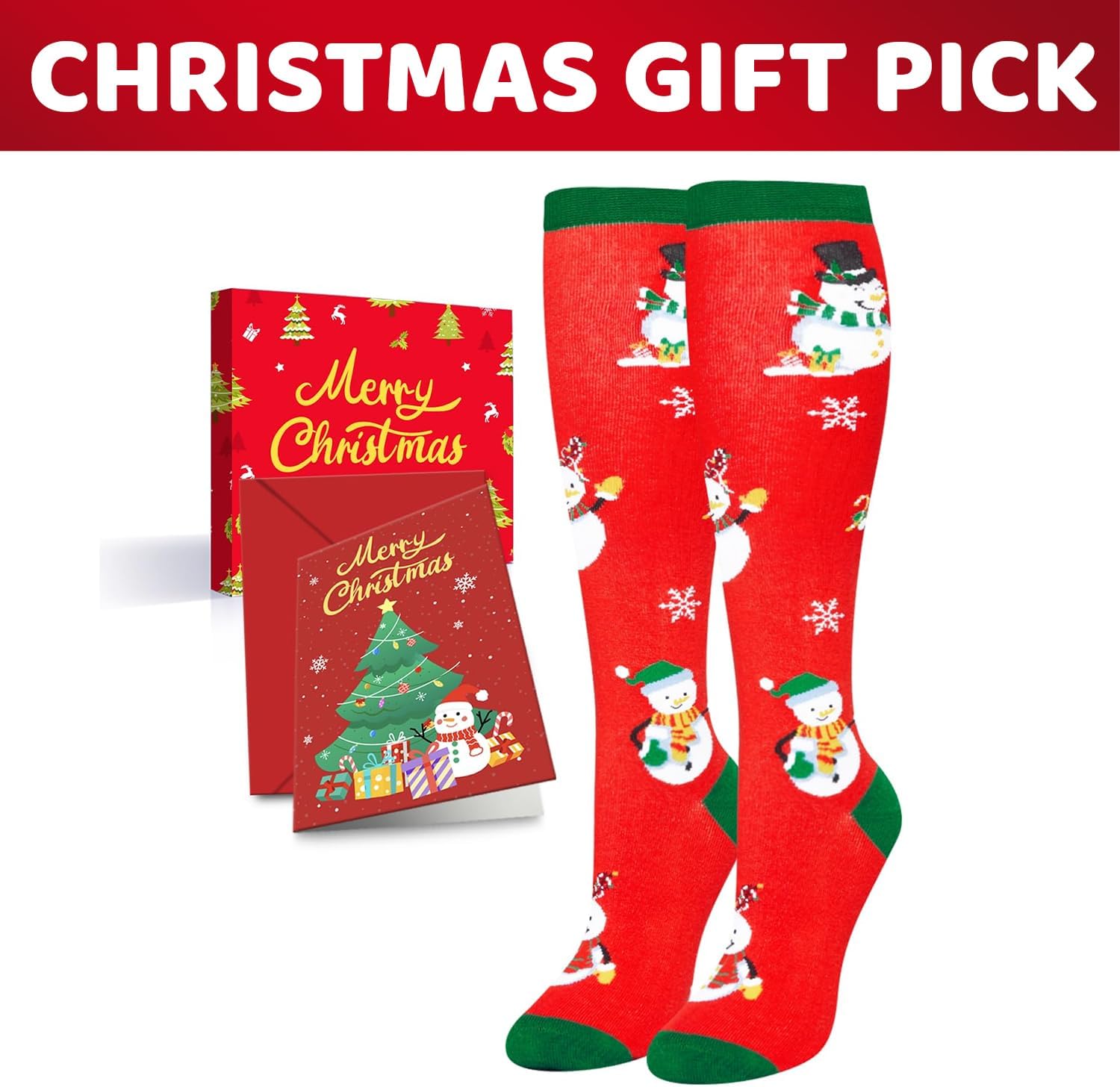 HAPPYPOP Christmas Gifts - Holiday Knee-High Socks with Greeting Card for 2-12 Year Olds - Image 4