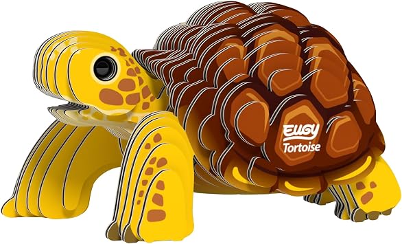 EUGY Tortoise 3D Puzzle, 37 Piece Paper Craft Kit for Kids 6+