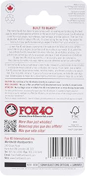 Fox 40 Sonik Blast CMG Official Whistle with Break Away Lanyard (Black)