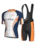 Cycling Jersey Men Set Bib Shorts Set Breathable Bike Shirts Quick-Dry Bib Bicycle Jersey Biking Clothing Set