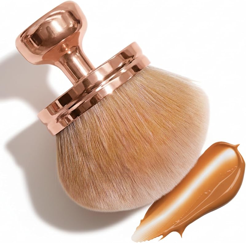 Body Brush for Self Tanner, Kabuki Brush for Self Tanning Gold | Self Tanner Brush, Body Makeup Brush for Face and Body, Self Tanning Brush with Soft Dense Bristles for Smooth Streak-Free