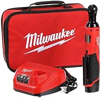 Vista 1 de Milwaukee Kit de trinquete, 2457-21 3/8 pulgadas, inalámbrico M12, de iones de litio (kit de trinquete con bolsa de herramientas).