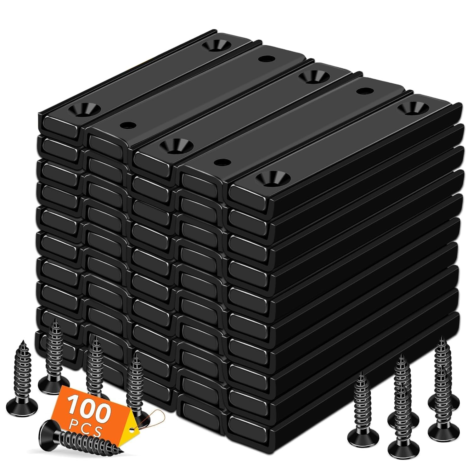 DIYMAG Magnets Strips,8 Packs 80 LBS Countersunk Hole Magnet with Screws — Amazon image 7