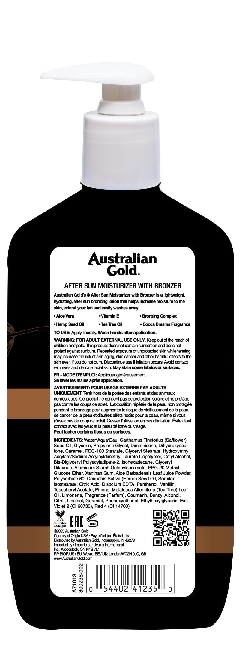 Aftersun hidratante bronceador 473 ml