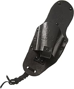 Holster Up Black Leather Drink Holster. Portable Can or Bottle Carrier with ID Holder and Credit Card Pocket.