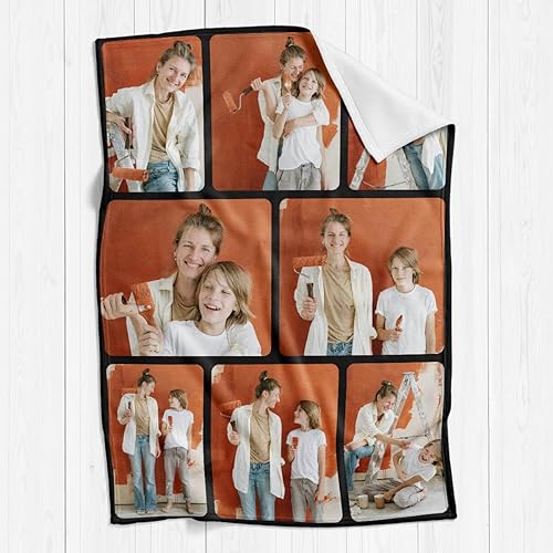 Miniatura 3 de Mantas personalizadas con fotos, para familia, regalo para Navidad, cumpleaños, día de la madre, día del padre