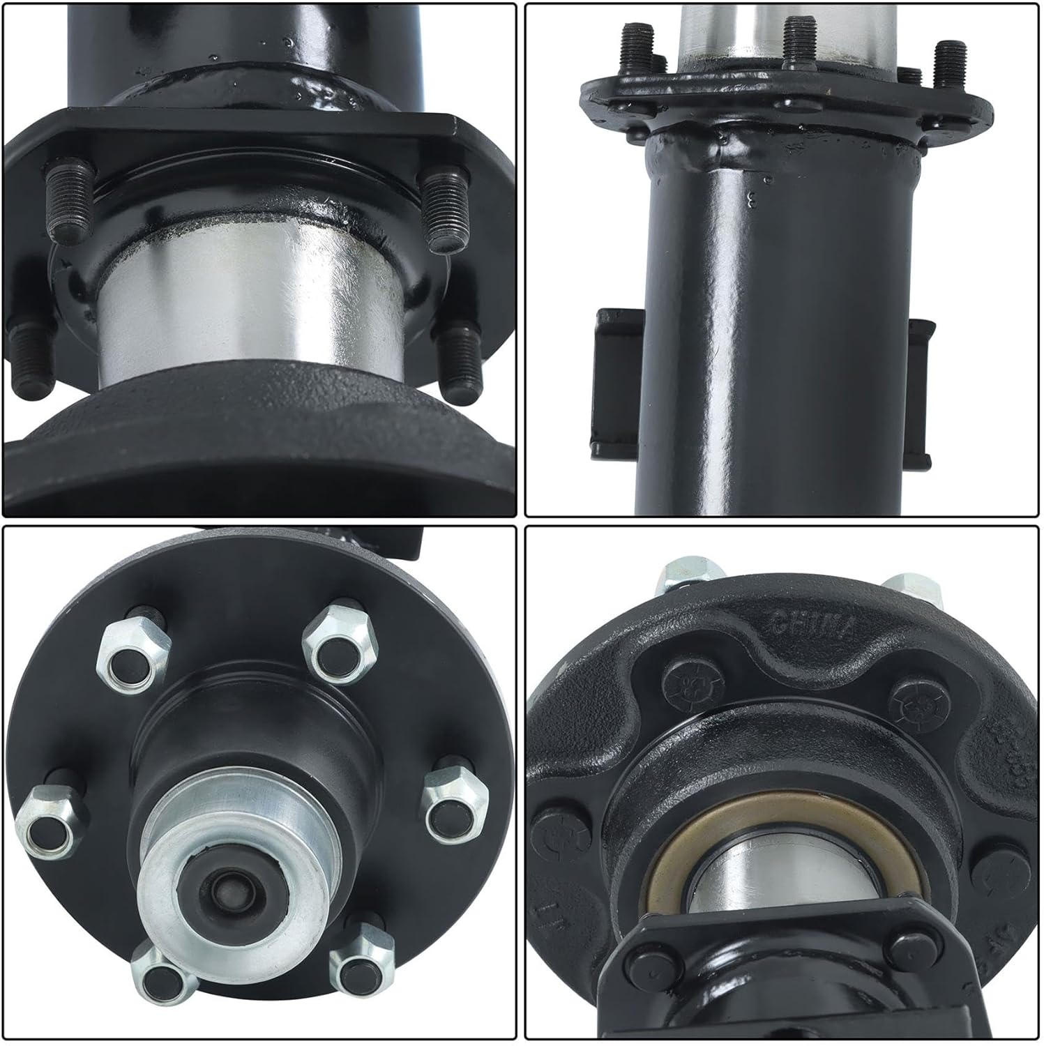 labwork 6000Lbs 6 Lug Trailer Axle 85 Inch Hub Face 70 Inch Spring Center 6 x 5.5 Bolts for Light Duty Trailers