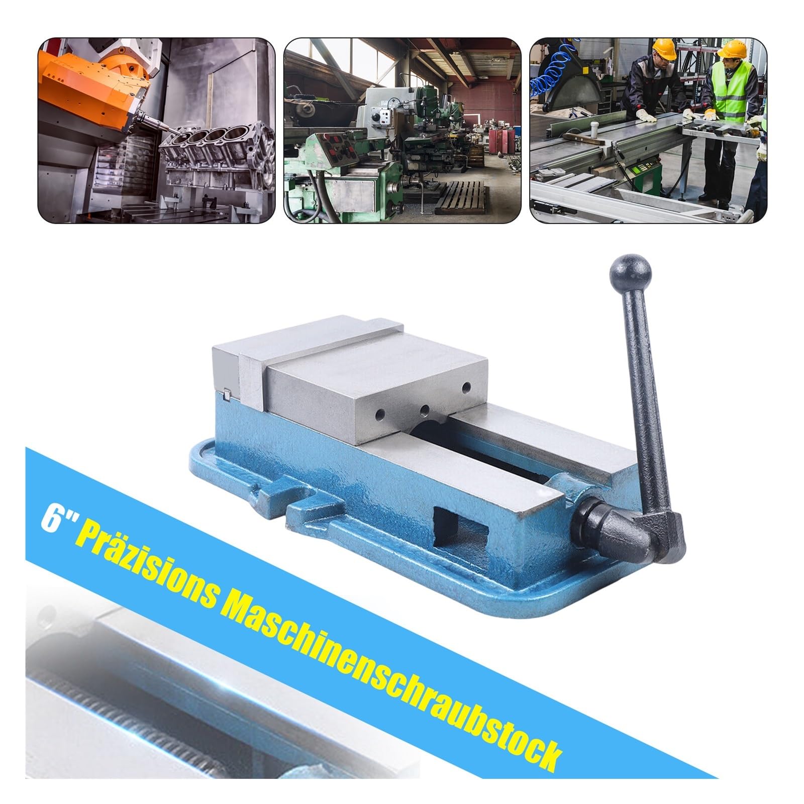 6-calowe, Wytrzymałe Szczypce Do Frezarki Stołowej, Siła Zacisku 29 KN, Szerokość Szczęk 160 Mm, Warsztatu DIY Precyzyjna SiłA Zacisku