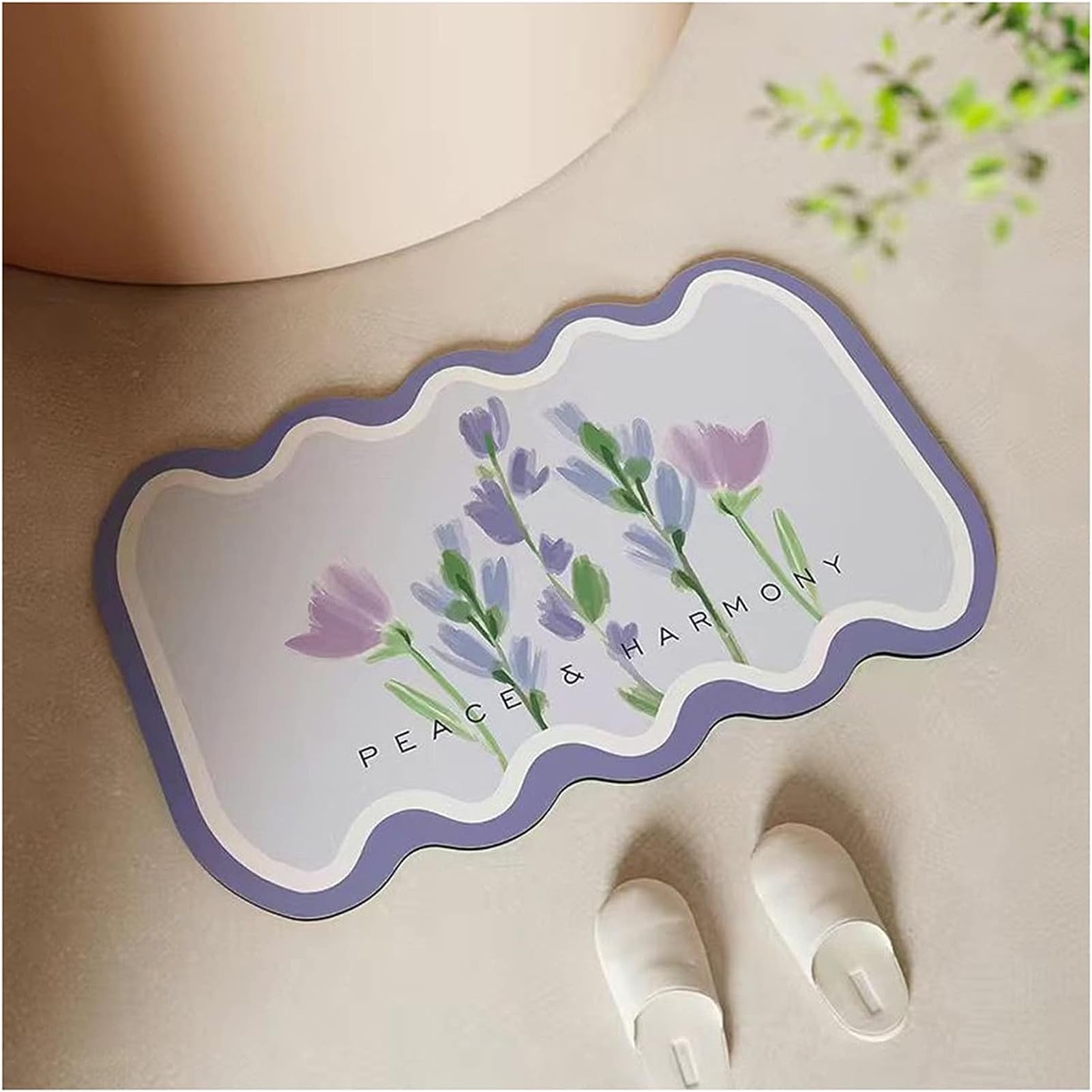 Badezimmer Badeteppiche, Waschbar Badematte, Badematte Weiche Badteppich rutschfest Badvorleger, Badezimmerteppich Duschmatte (Blau,60 x 90 cm)