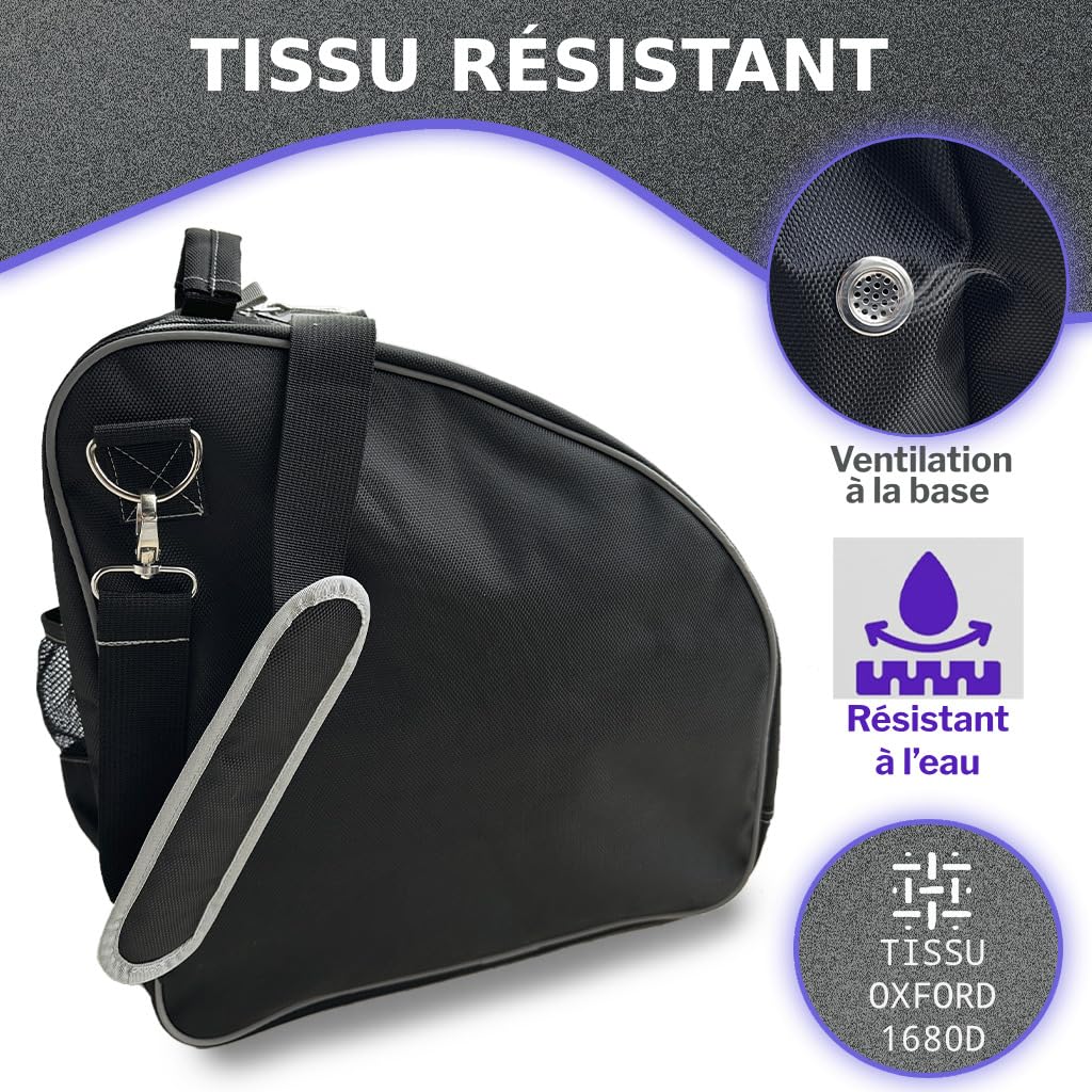 Sac Patins Fille | Patins en Ligne et Patins de Glace | Sac Résistant et Réglable | Poches Spacieuses et Respirantes | Patins en ligne sans frein jusqu'à la taille 44 EU, avec frein max. taille 40 EU.