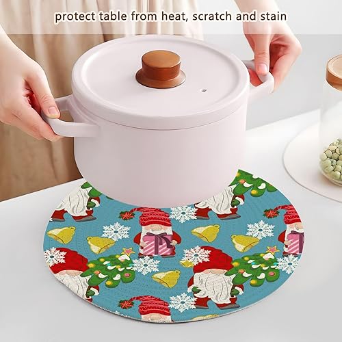 Miniatura 5 de 3 salvamanteles redondos para ollas y sartenes calientes de 15 pulgadas, tejido de hilo de algodón, soportes para ollas calientes para decoración de
