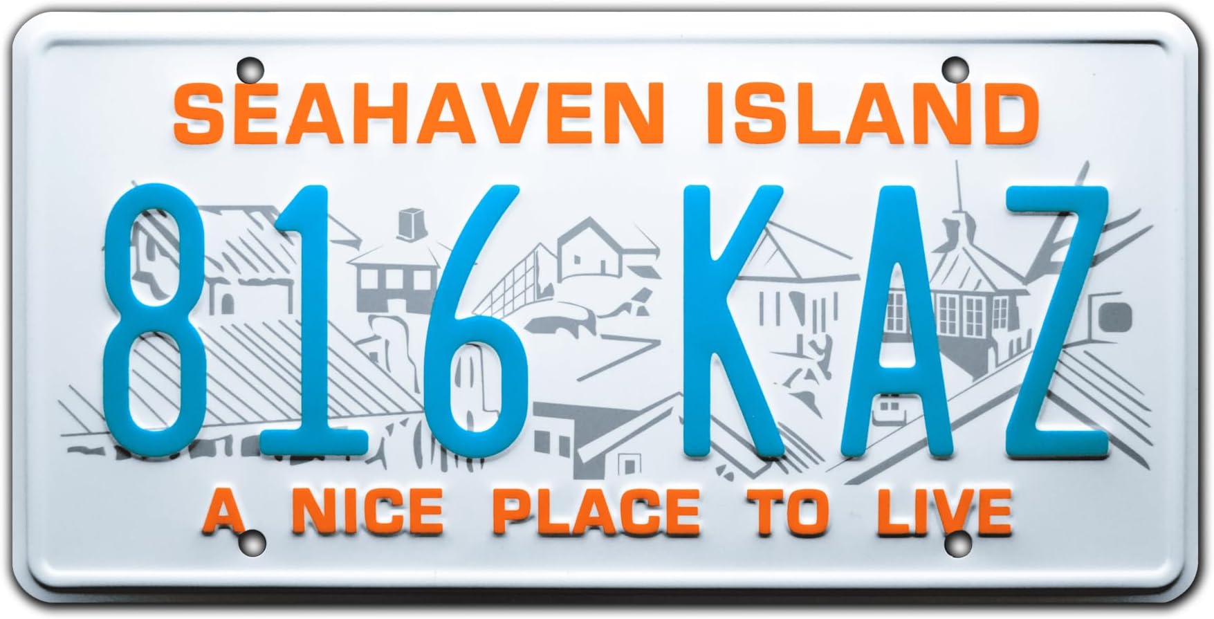 Celebrity Machines The Truman Show | 816 Kaz | Metal Stamped License Plate