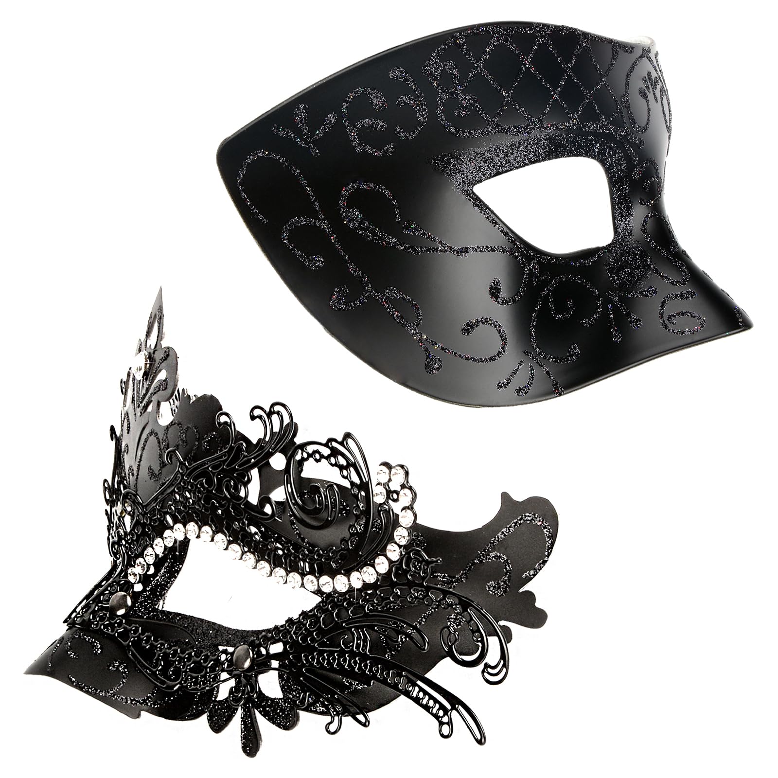 Hoshin Maschera veneziana per coppia, Mardi Gras Deecorations, maschere veneziane da donna