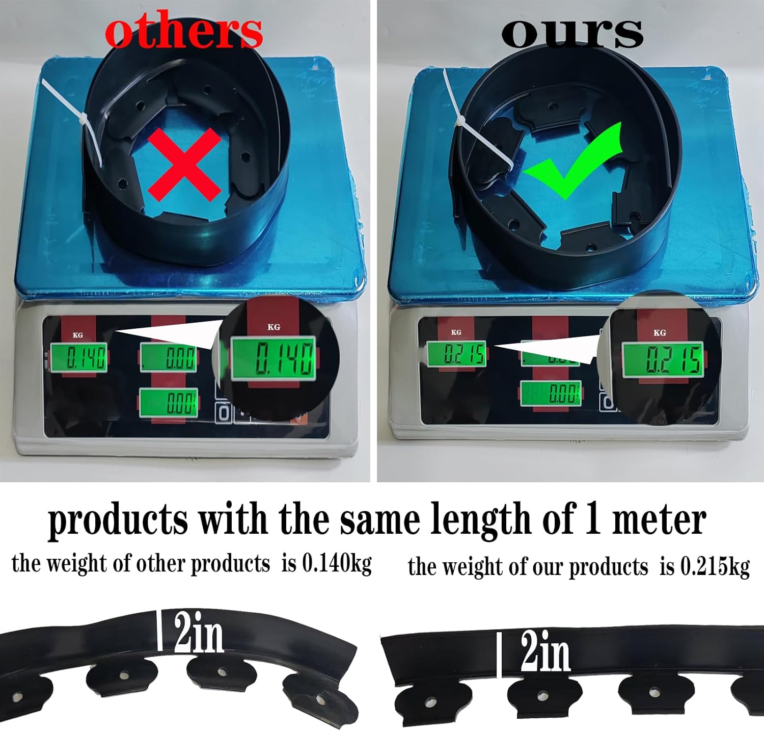 Landscape Edging,80FT Plastic Garden Edging with 80 Stakes,2 Inch Tall Lawn Edging for Lawn,Yard,Flower Gardens Border