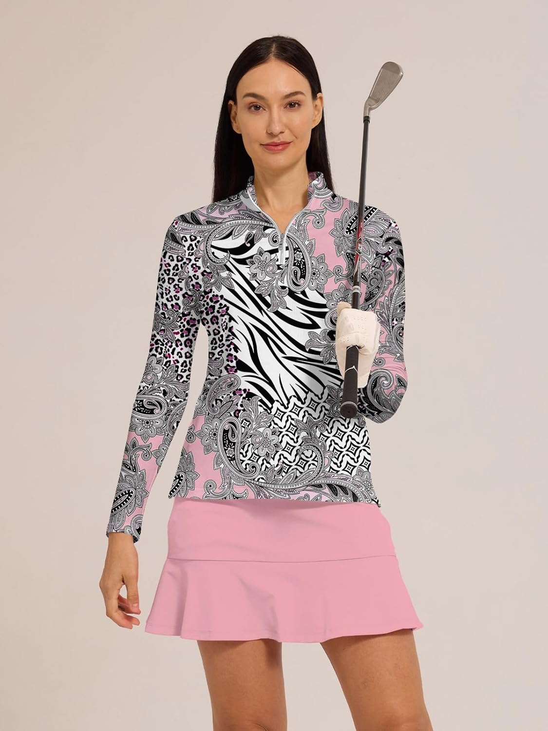 Golf Shirts for Woman UPF 50+ Sun Protection Quick Dry Lightweight Long Sleeve Polo Shirts for Woman Rash Guard - Image 2