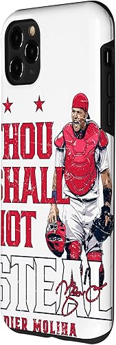 Miniatura 2 de Funda para iPhone 11 Pro Max Thou Shall Not Steal Yadier Molina St Louis MLBPA