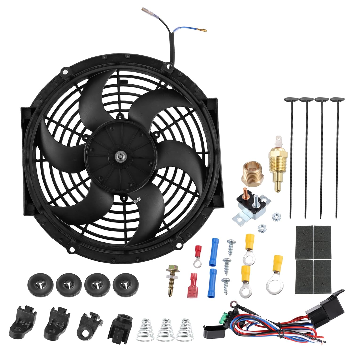 Amazon.com: X AUTOHAUX 1 Set 10 Inch 12V Electric Cooling Radiator Fan ...