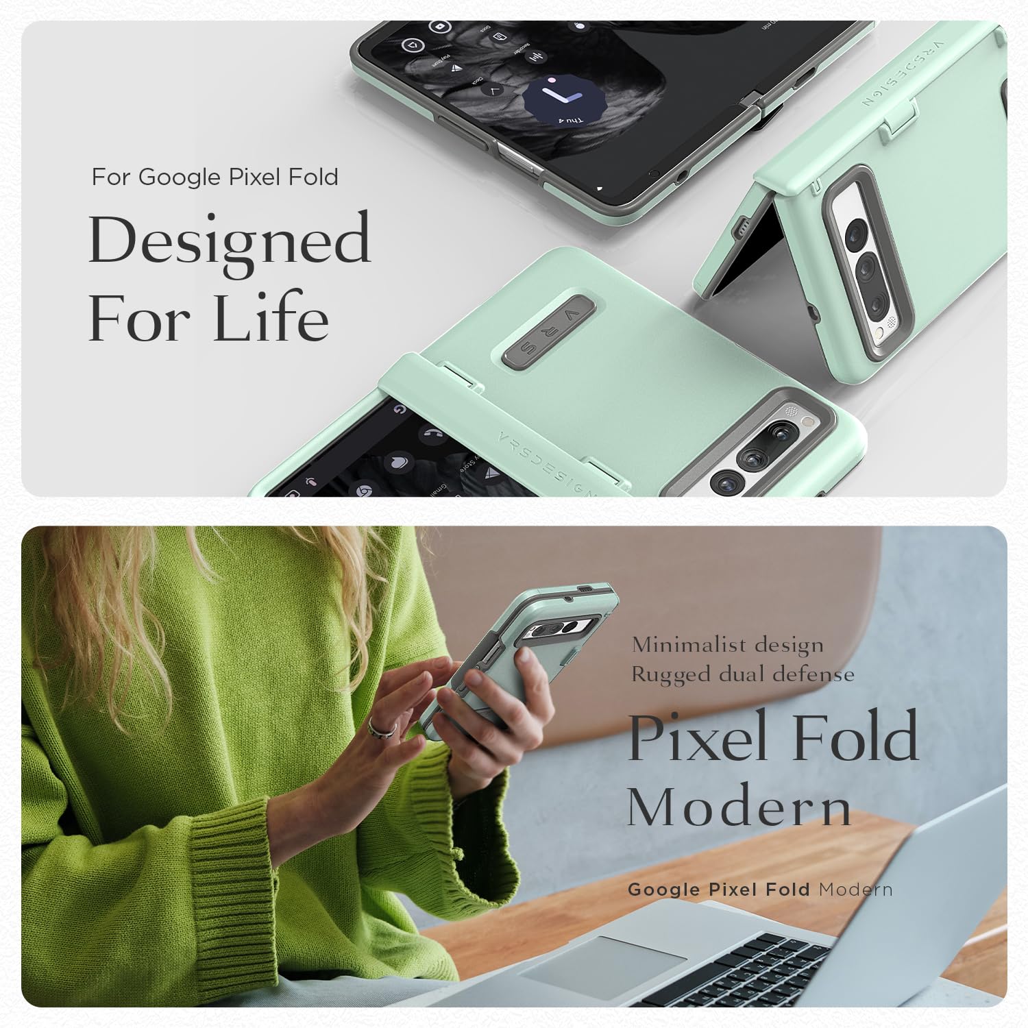 Amazon.co.jp: 【VRS】 Pixel Fold 対応 シンプル ケース ヒンジカバー
