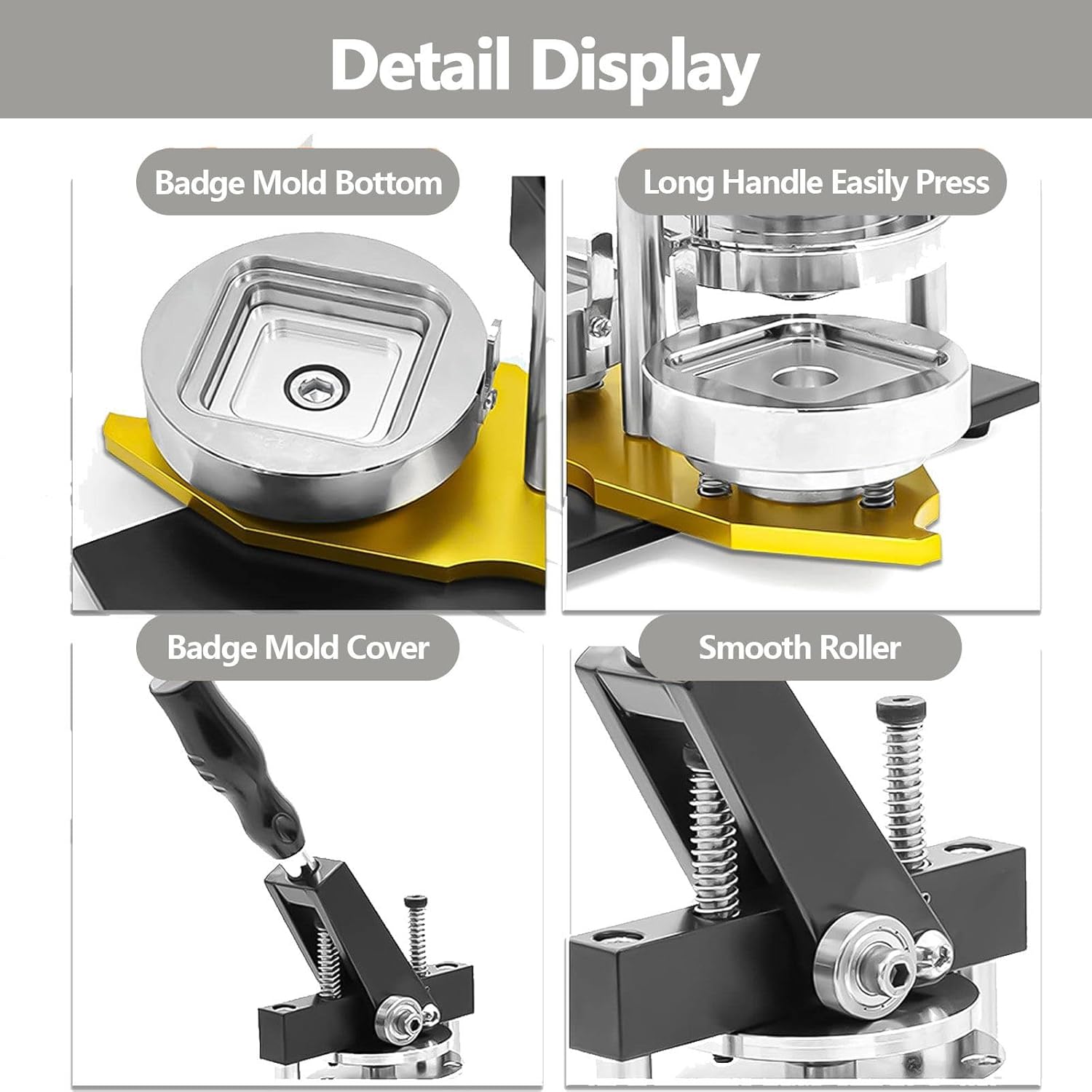 Rectangular Fridge Magnet Maker Machine Kit, Refrigerator Sticker Making Machine DIY Photo Magnet Badge Press Machine with 100Pcs Consumables Machine Set