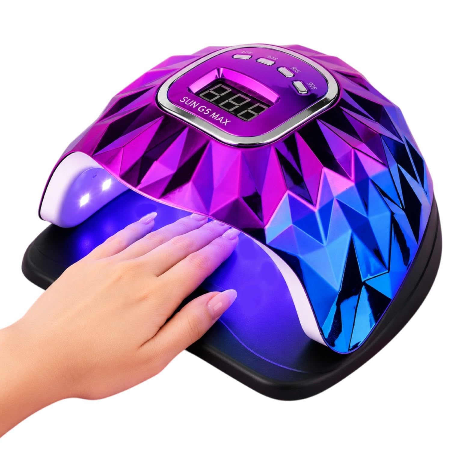 Colorful SUN G5 Mini UV LED Nail Lamp | LCD Display & 4 Timing Settings DIY Nail Art Tool with Automatic Sensor | Plug-in 45 LEDs Fast Gel Curing Portable Nail Dryer for Travel, Salon & Home-image-26