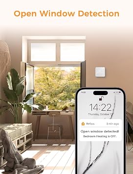 Refoss Smart Thermostat for Combi Boiler/Water Underfloor Heating, Glass Touch Panel, Schedule and Multi-room Function, Hubless, Compatible with Apple HomeKit, Alexa, Google Home