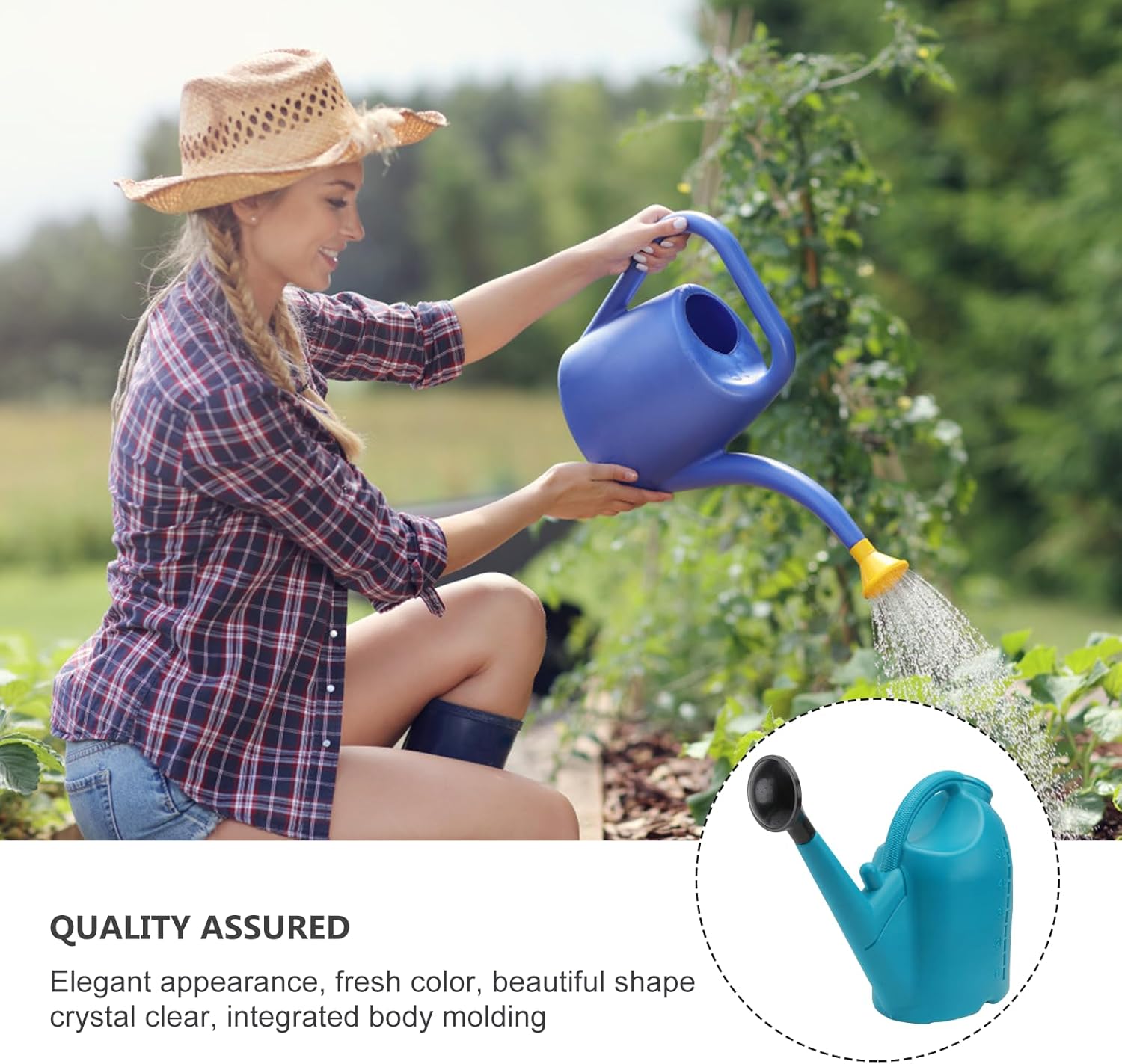 1pc 5l Watering Can Sprinkle Kettle Watering Pot Garden Sprayer Shower Can Gardening Tool Long Nozzle Sprayer Garden Watering Can Practical Plastic