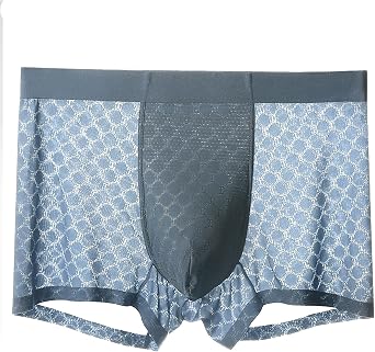 Mens Boxer Briefs Ice Silk Underwear Quick Dry Panties Soft Bikini Breathable Cheeky Seamless Underpants S-XL
