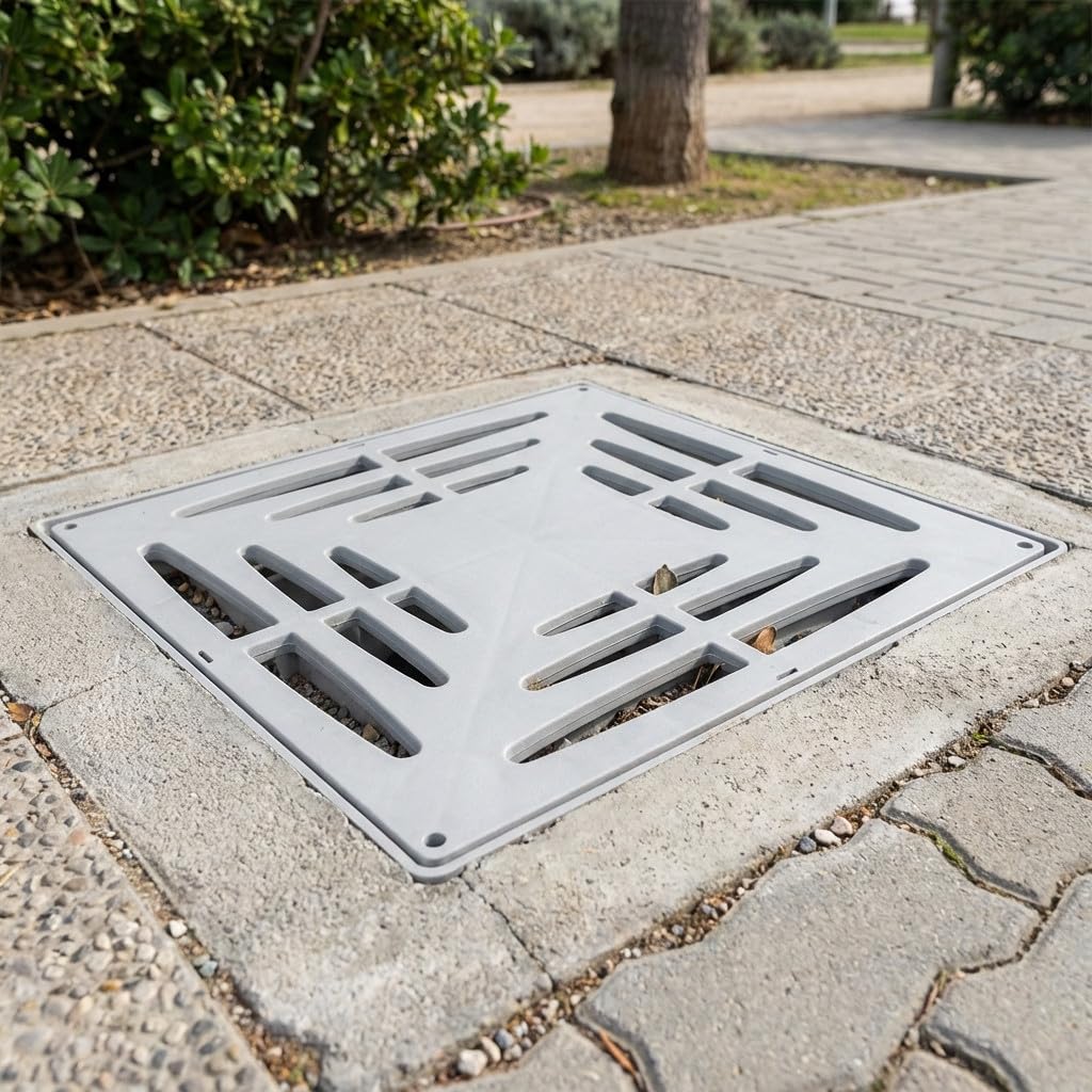 Suinga GRIGLIA 28x28 cm, per un pozzetto di evacuazione monoblocco di 30 cm. Consente il passaggio dei pedoni.