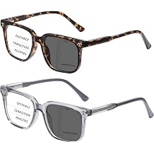 Photochromic Progressive Multifocus Reading Glasses Men Women, Cheaters Reader Transition Sunglasses Spring Hinges