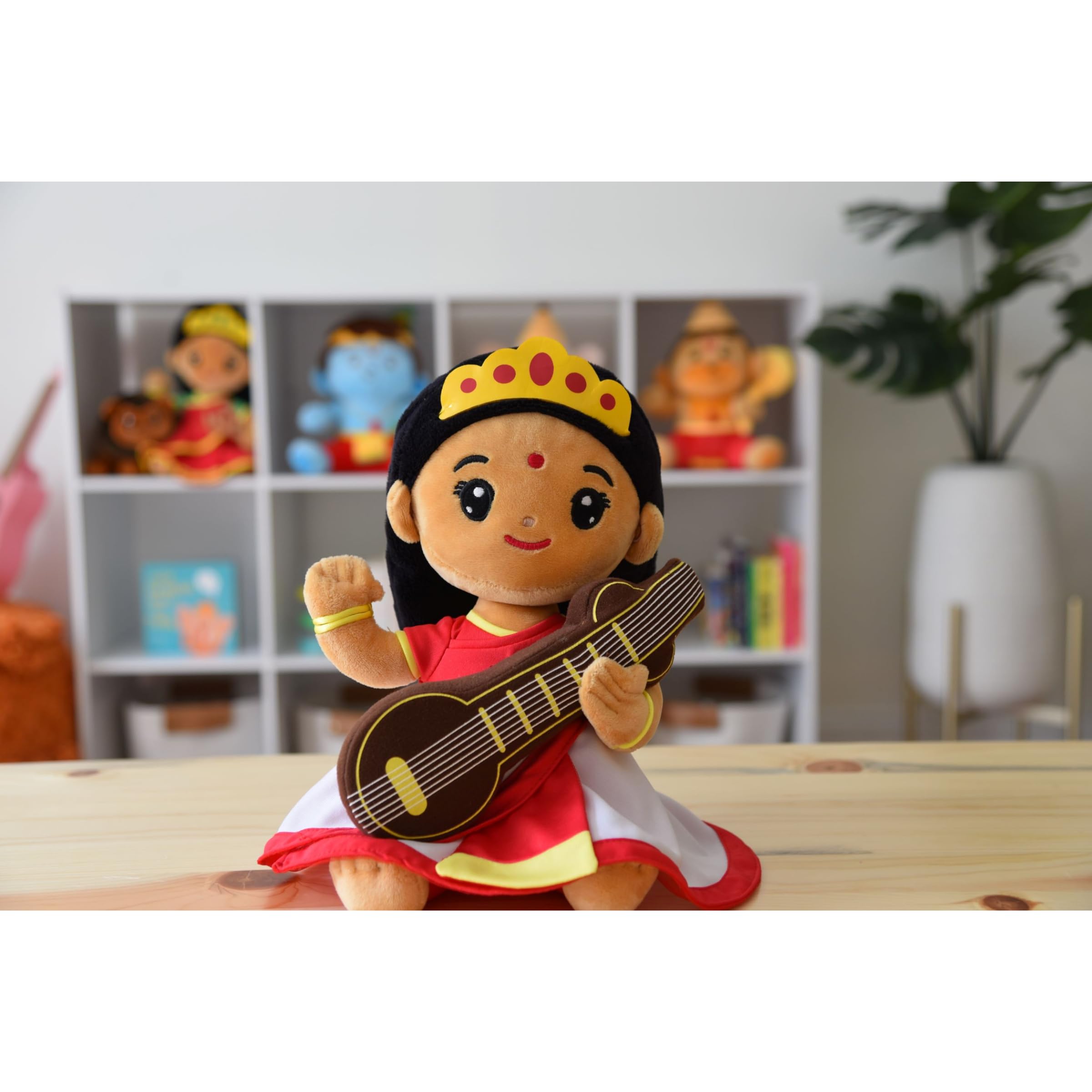 MODI TOYS Saraswati Devi Mantra Singing Plush Toy (Medium 11 inch) | Ideal for Newborns, Infants, Toddlers, Grandparents | Best for Baby Shower, Birthday, Housewarming (B0BT15XY8G) Amazon Price History, Amazon Price Tracker