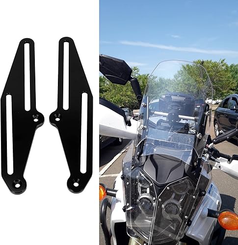 Miniatura 3 de psler - Soporte de parabrisas para motocicleta Tenere 700 XT700Z XTZ 700 T7 T700 T 700 T 700 2019-2024, negro, 3.937 in, ajuste de altura de 4