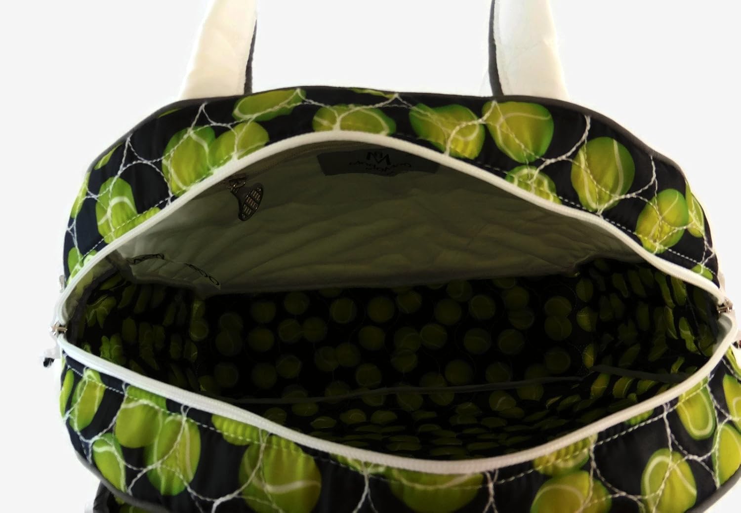 Womens Reflective Tennis Bag, Designed in New York, White