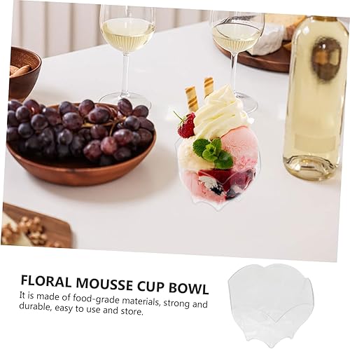 Miniatura 8 de NOLITOY 96 piezas de taza de mousse de flores, mini taza de aperitivo de parfait, vasos para postres taza de helado, tazas de gelatina, tazas de