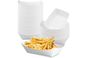 Fit Meal Prep 1 lb White Paper Food Boats for Parties and Events
