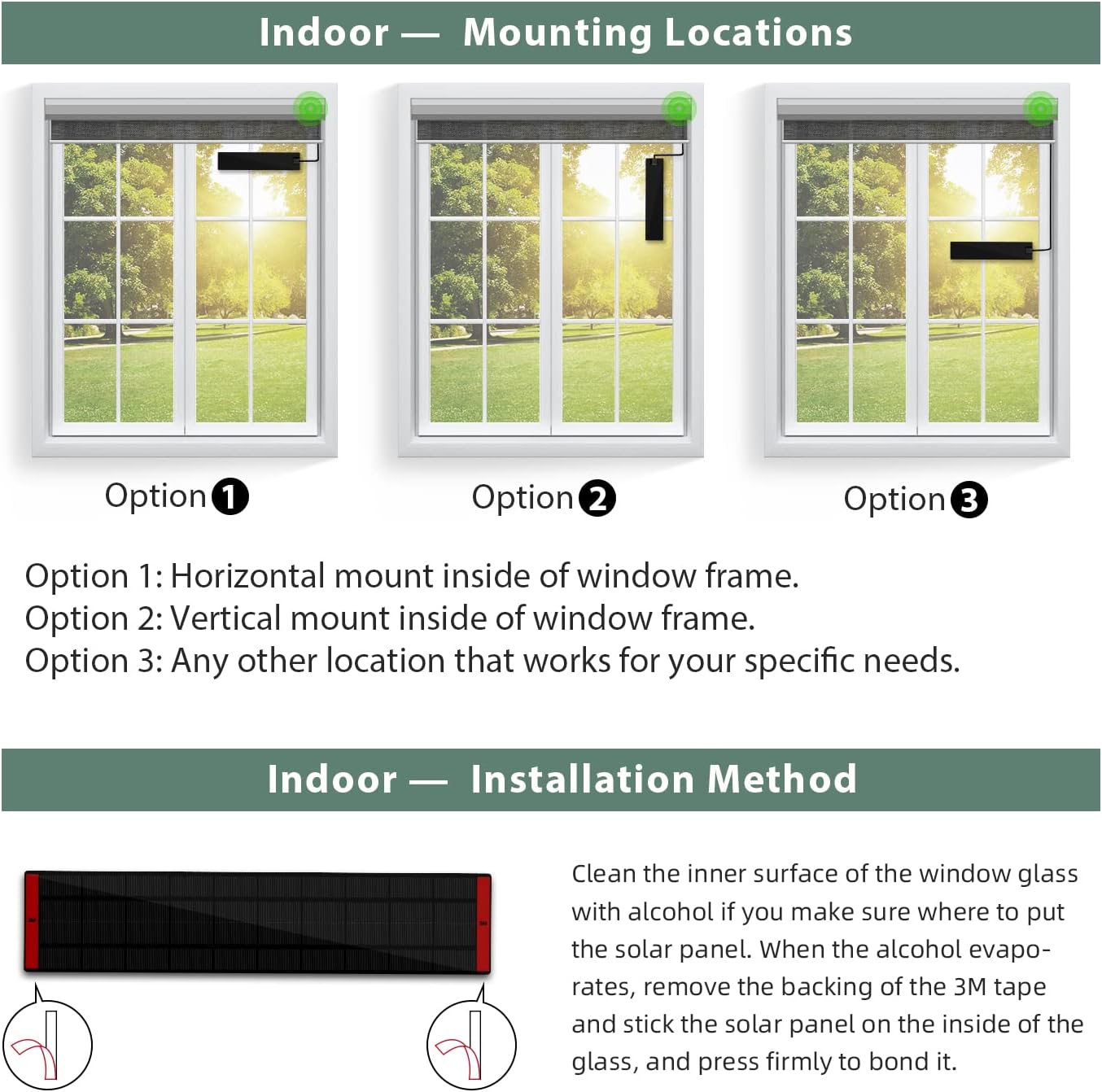 Yoolax Motorized Roller Blinds Accessories (Solar Panel)