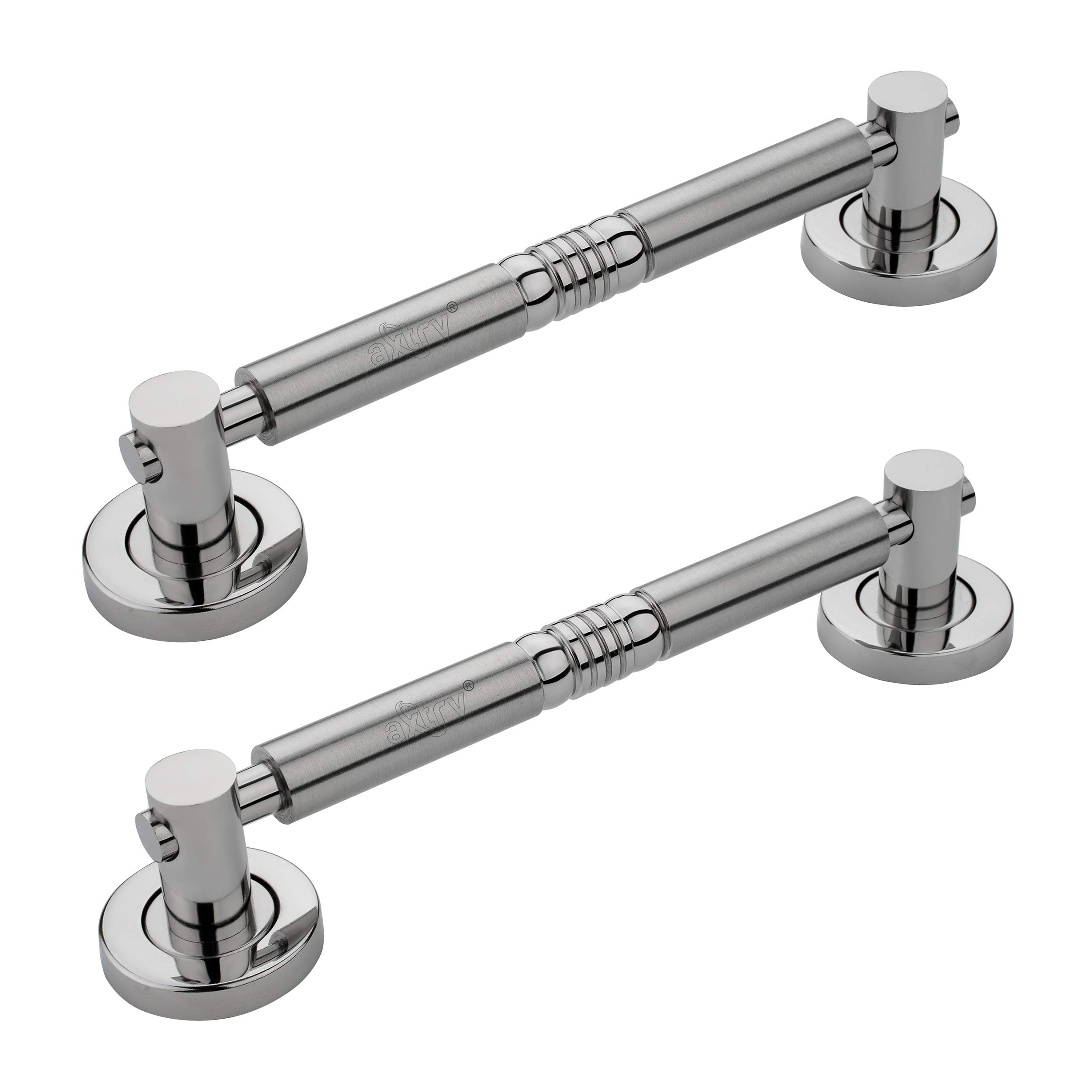 Axtry Stainless Steel 12 Inch Round Main Door Handle / Pull Door Handle / Bathroom Handle Chrome Finish (Silver, Pack of 2) (B08ZDPTZYF) Amazon Price History, Amazon Price Tracker