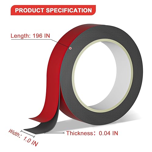 Miniatura 3 de VHB - Cinta de doble cara resistente, cinta de montaje extremo de 1 pulgada x 16.4 pies, adhesivo profesional para molduras automotrices, montaje en
