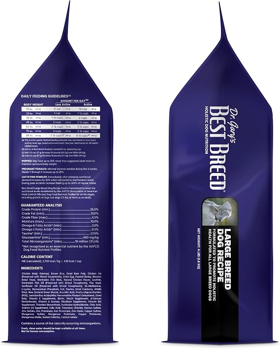 Best Breed Large Breed Dog Diet Made in USA [Natural Dry Dog Food] - 4lbs.
