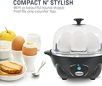Vista 4 de Elite Gourmet Easy Electric - Cocina eléctrica con capacidad para 7 huevos, cazador furtivo, máquina de tortillas, revuelta, suave, media, hervida