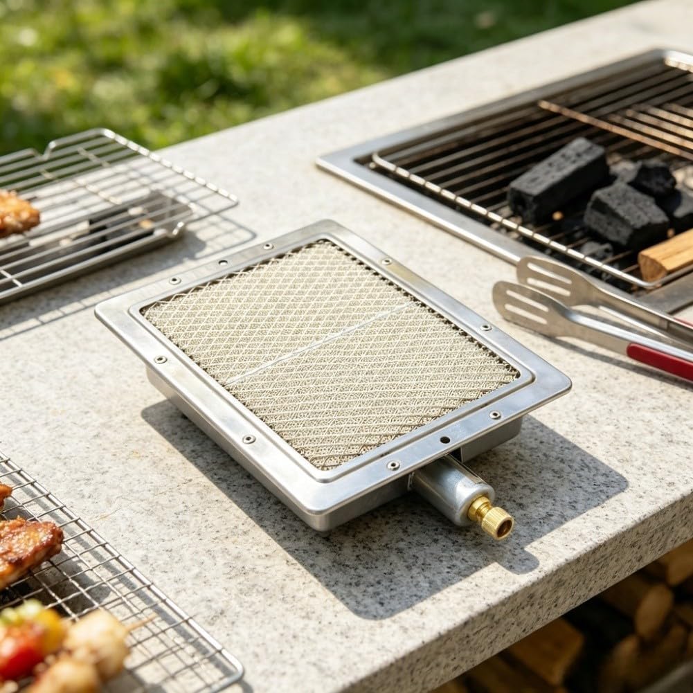 Quemador Gas 22cm Entrada Aire 12mm Para Horno