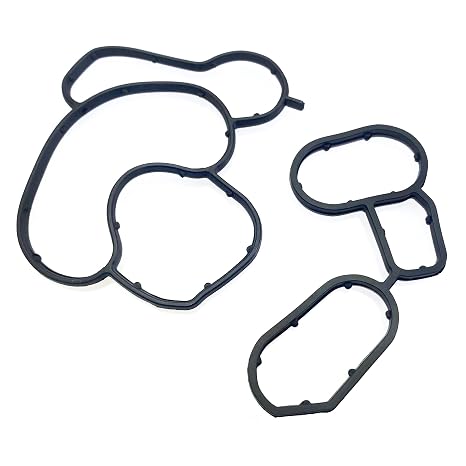 11427508970 11427508971 Oil Filter Housing Gasket Set Compatible with E46 E60 e82 E84 E87 E88 E90 E92 N46 (Black)