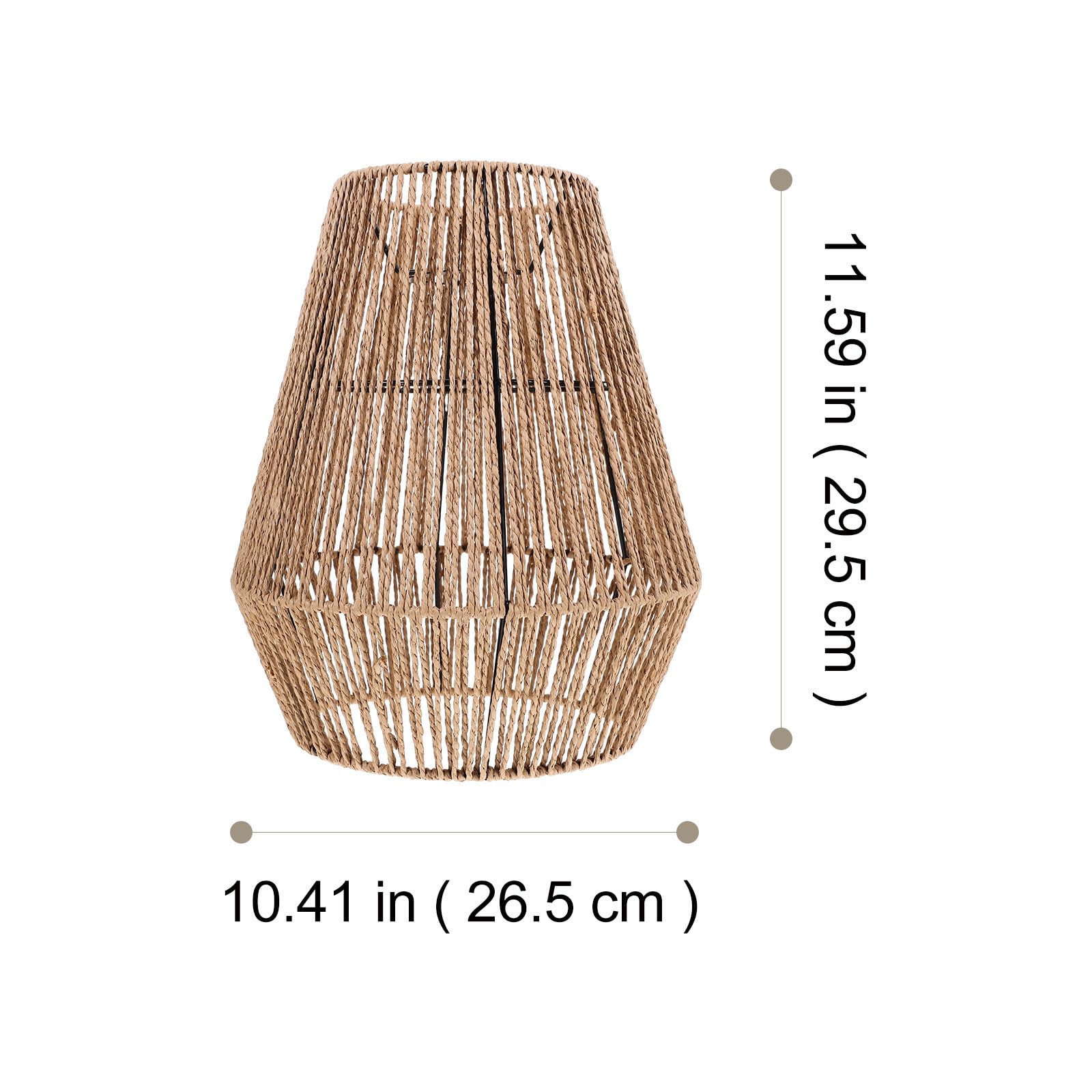 Paralume in Rattan Rustico per Lampada a Sospensione, Copertura Lampada Artigianale, Facile Installazione, Design Creativo per Soggiorno e Ristorante