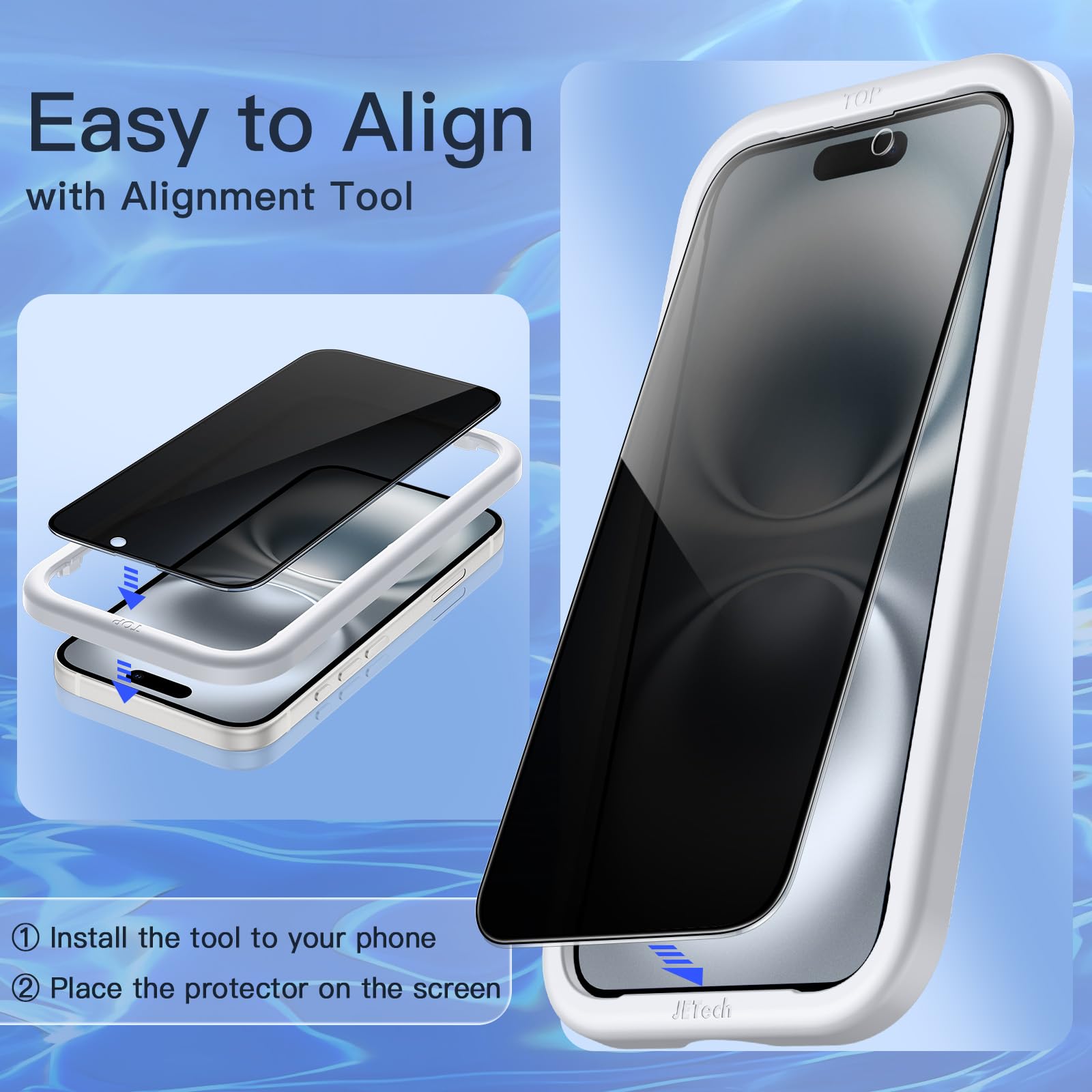 2 Pezzi Pellicola Privacy 360° Per IPhone 16 6.1 - 3