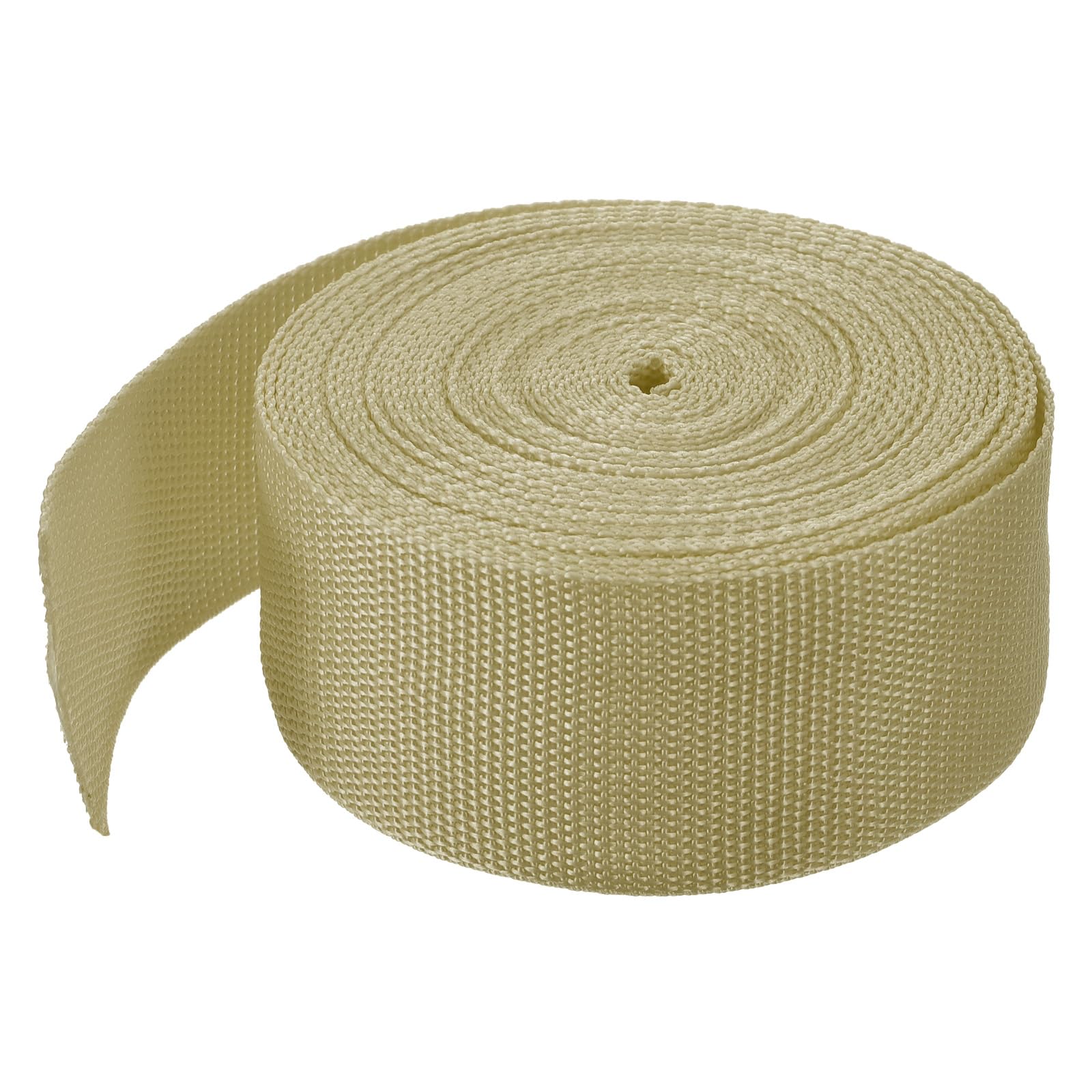 MECCANIXITY Lightweight Polypropylene Webbing Strap 2" 10 Yard Backpack Strapping Band Light Khaki for Outdoor Luggage Cargo Straps