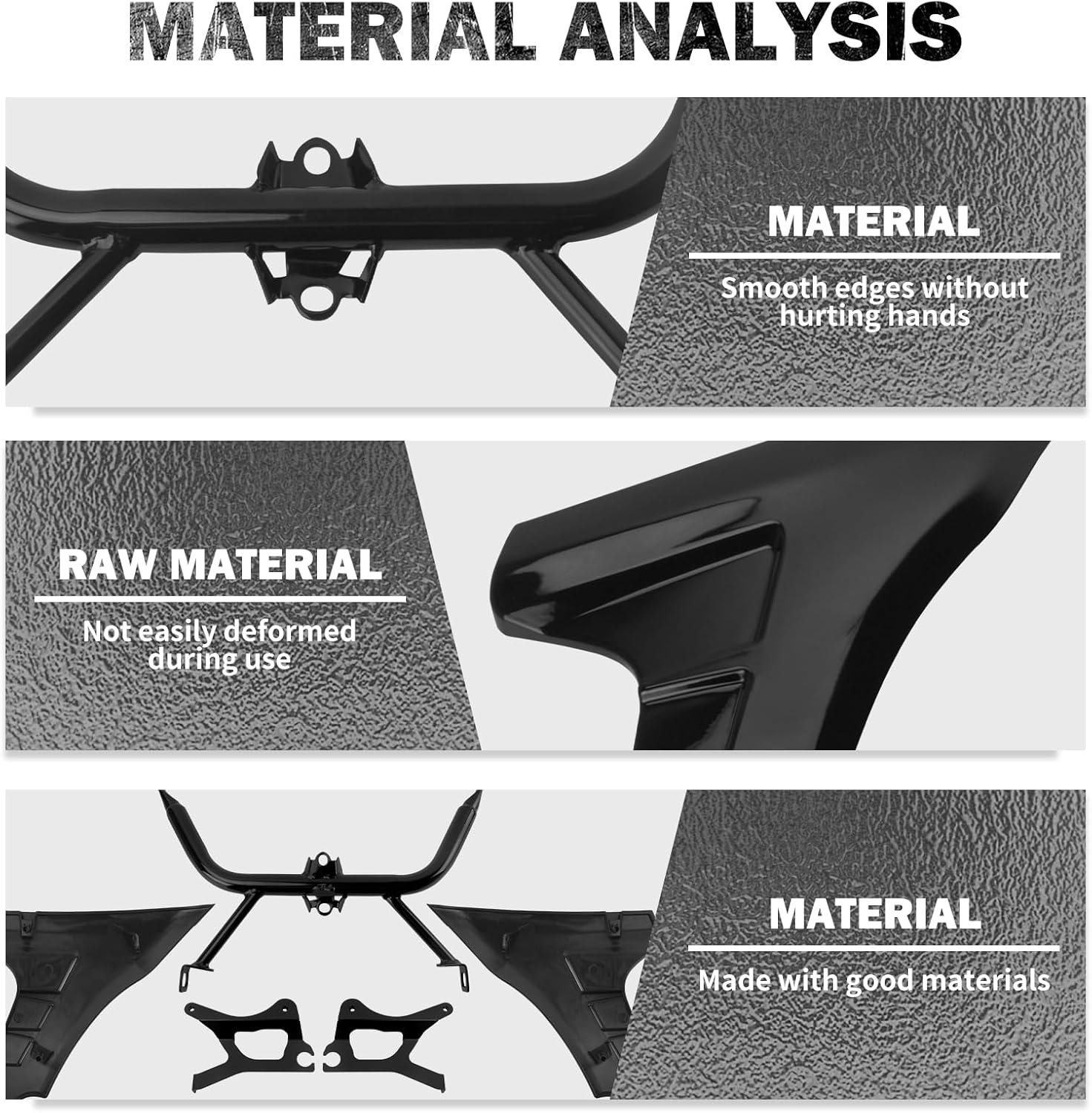 HDBUBALUS Motorcycle Side Fairing Panel Support Bracket Kits Fit for Harley CVO Road Glide FLTRXSE 2023-2025 CVO Road Glide ST FLTRXSTSE 2024-2025 Accessories Gloss Black