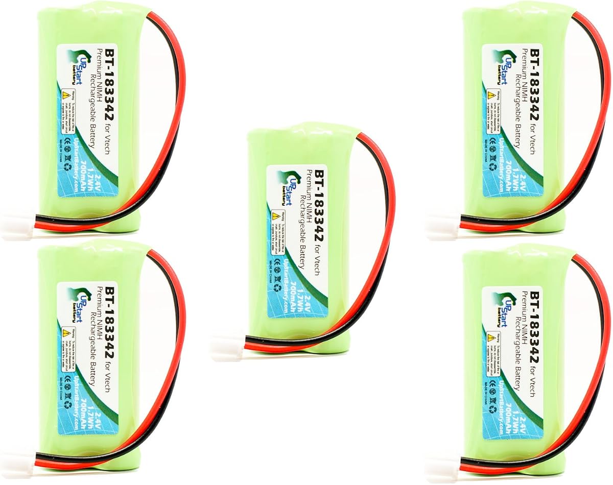 5 Pack - Replacement for AT&T SL82658 Battery | Compatible with AT&T Cordless Phone Battery (700mAh 2.4V NI-MH)